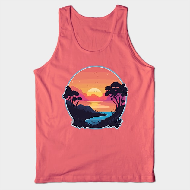 sunset heart Tank Top by abdellahyousra